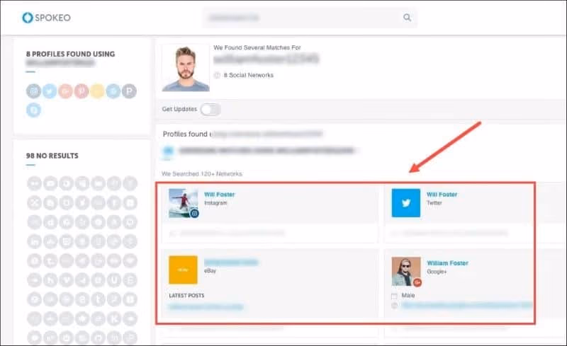 Spokeo Search Result