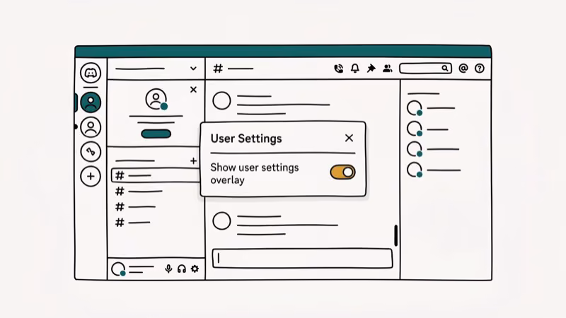 Illustration of overlay toggle for discord overlay not working
