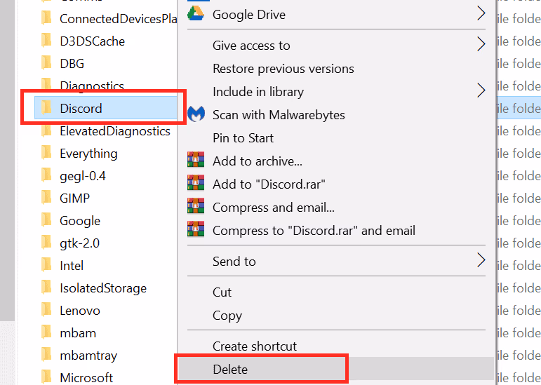 Delete Roaming data of Discord to fix Discord Stream No Sound