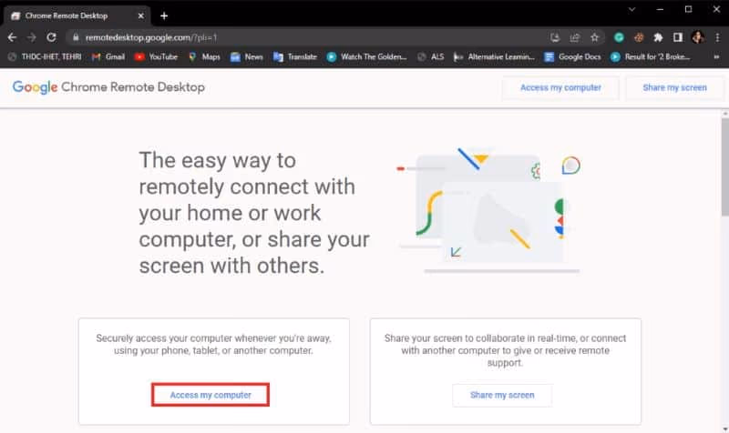 Access my computer button