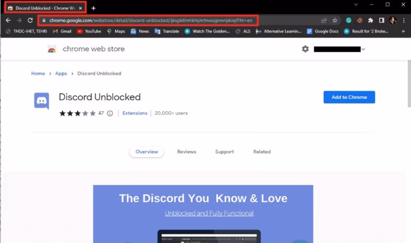 Discord Unblocked Extension