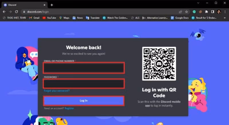 Login using your account