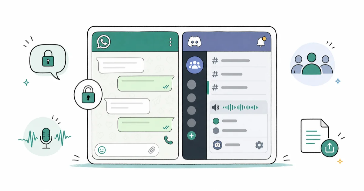 Discord vs WhatsApp: A Detailed Comparison Guide for 2026 cover image