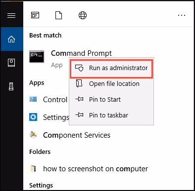 Run the command with Administrator Privileges to fix dism error 87