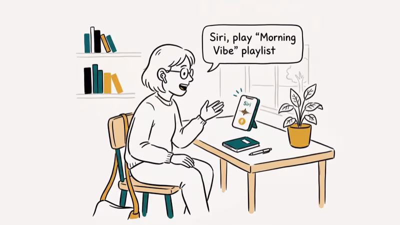 Illustration of voice commands for do airpods have a mic