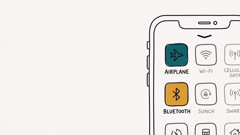 Illustration of airplane mode for do airpods work on a plane