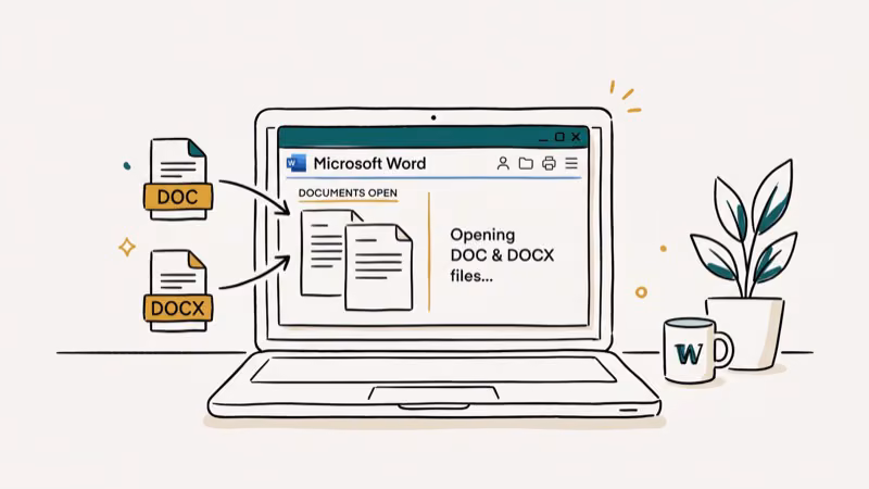 Illustration of compatibility for doc vs docx