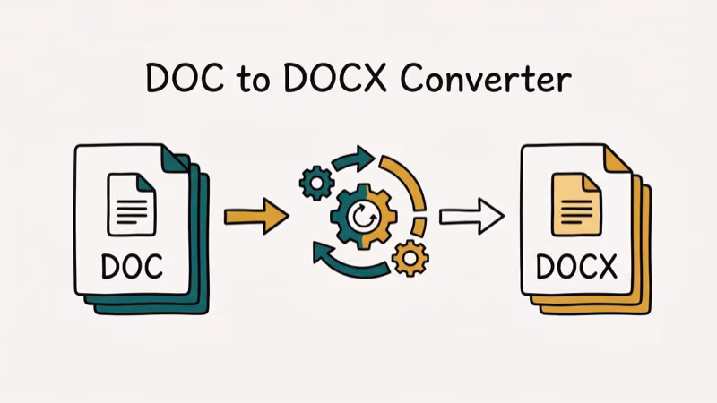 Illustration of format converter for doc vs docx