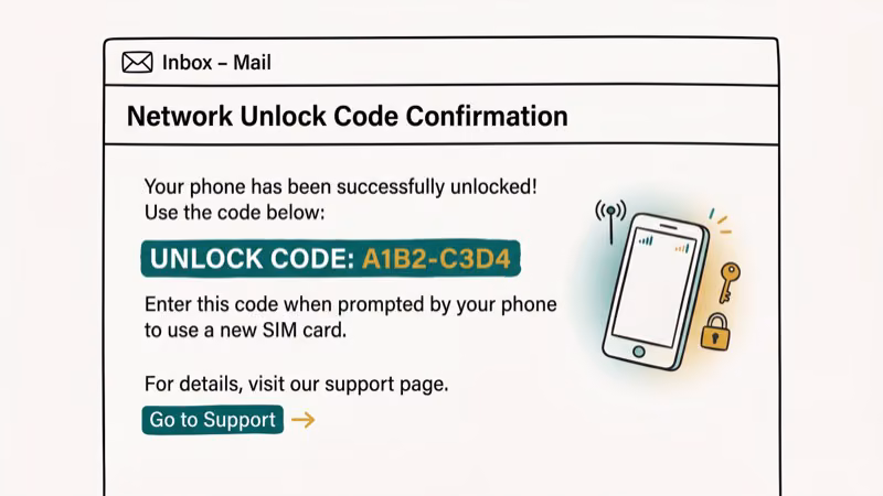 Illustration of unlock code for doctorsim review