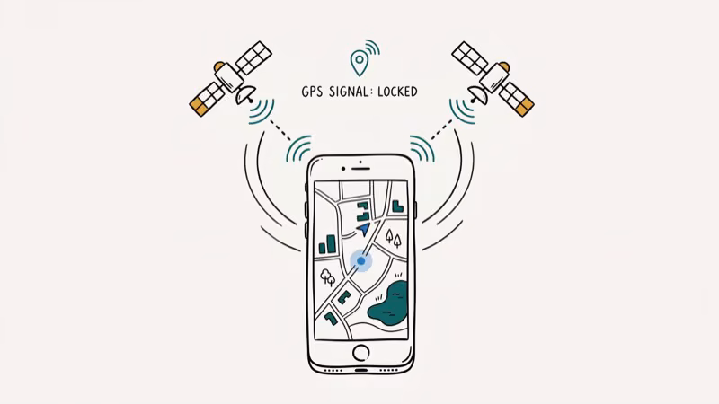Illustration of gps signal for does airplane mode turn off gps
