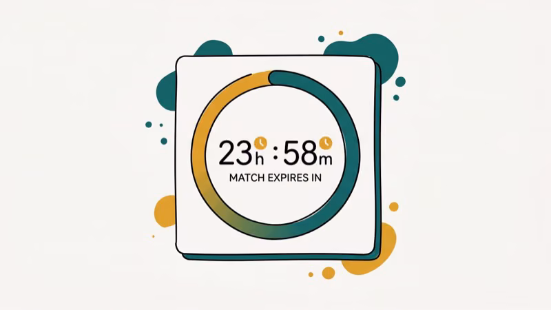 Illustration of message timer for does bumble have read receipts