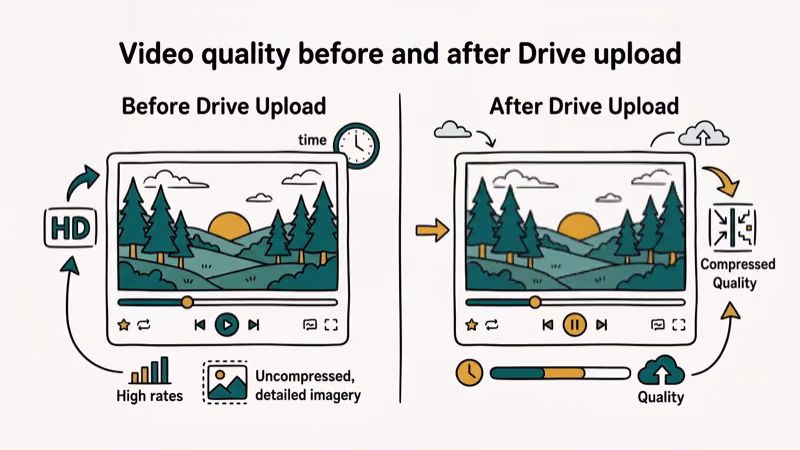 Illustration of quality compare for does google drive compress video