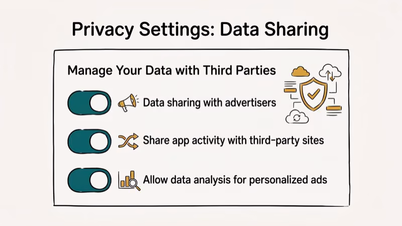 Illustration of privacy settings for does tiktok listen to you