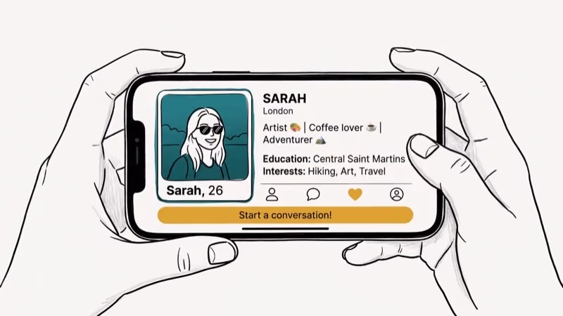 Illustration of tinder chat for does tinder notify screenshots