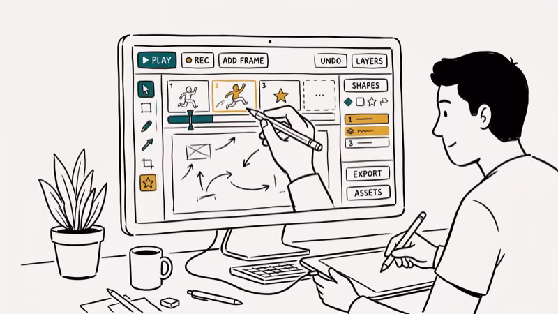 Illustration of whiteboard animation for doodly reviews