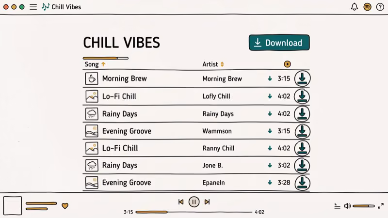 Illustration of spotify download for download and convert spotify music to mp3