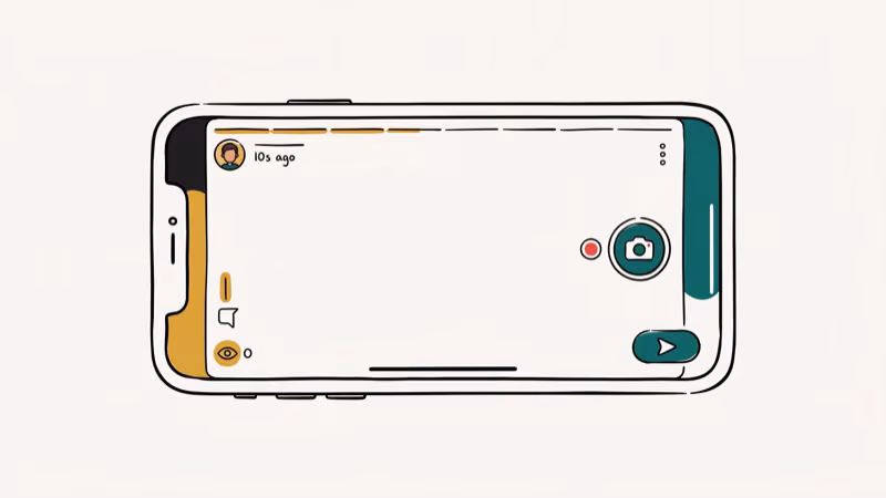 Illustration of screen record for download snapchat stories