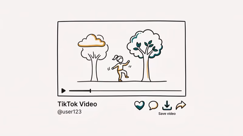 Illustration of download button for download tiktok videos
