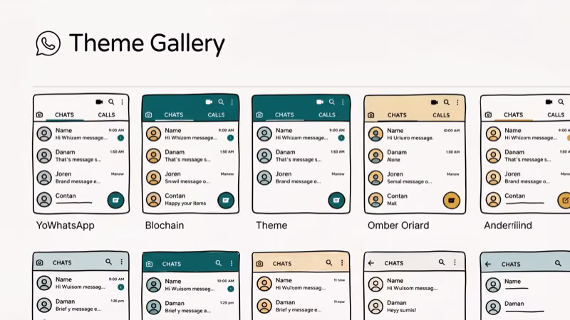Illustration of custom themes for download yowhatsapp