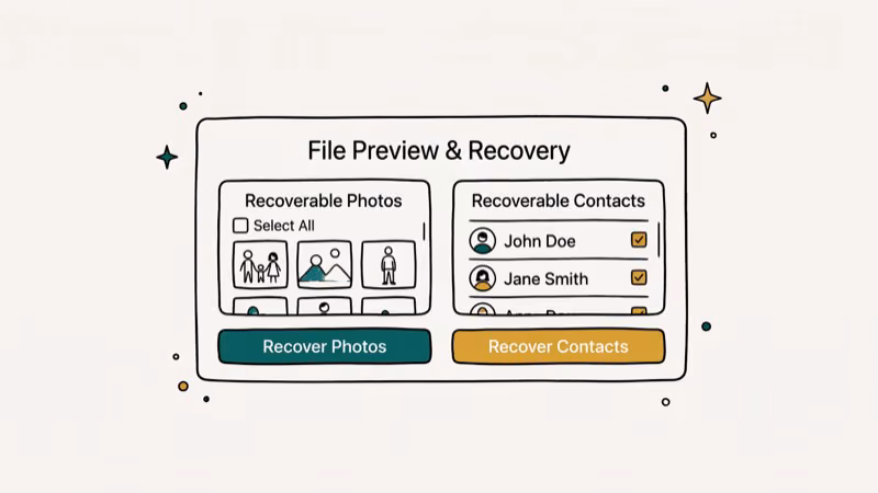 Illustration of file preview for dr fone android data recovery review