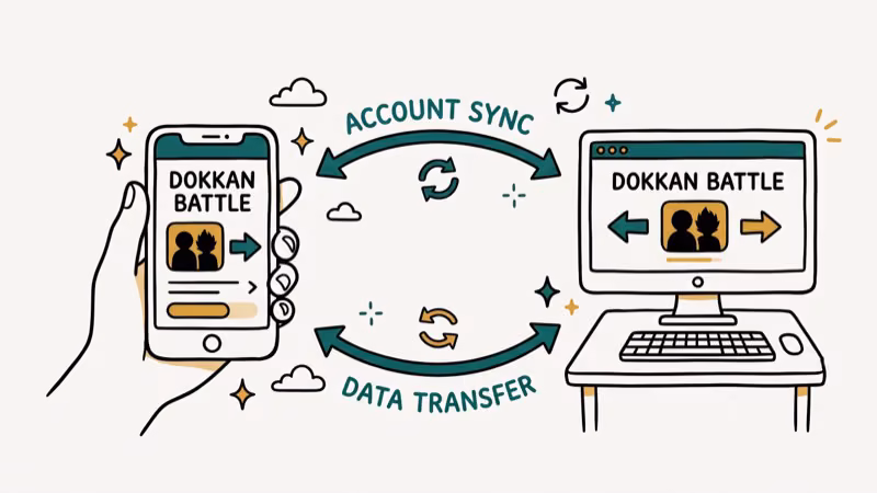 Illustration of account sync for dragon ball z dokkan battle pc