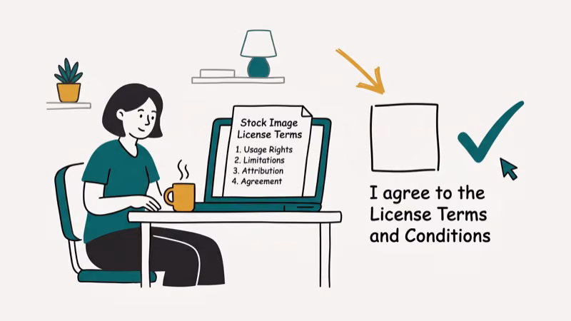 Illustration of license check for dreamstime watermark remover