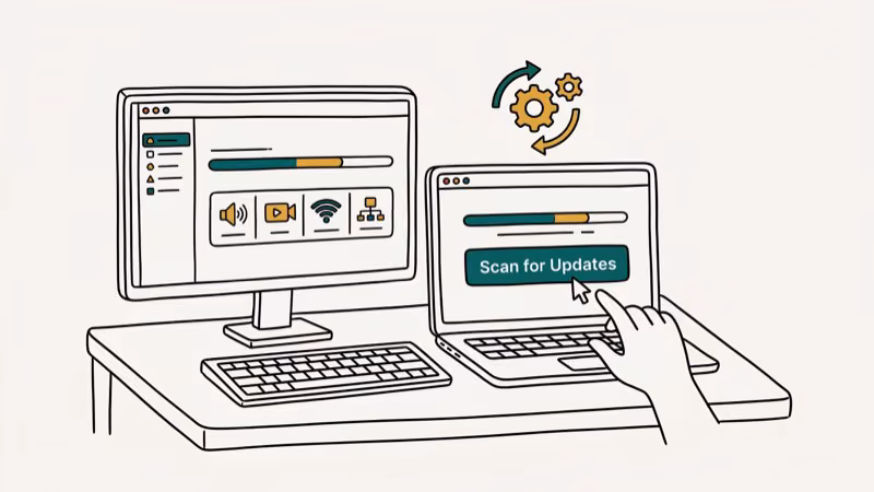 Illustration of scan interface for driver talent review