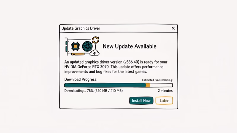 Illustration of gpu driver for dxgi_error_device_hung