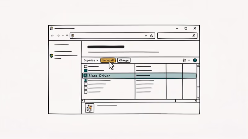 Illustration of uninstall elara for elara app