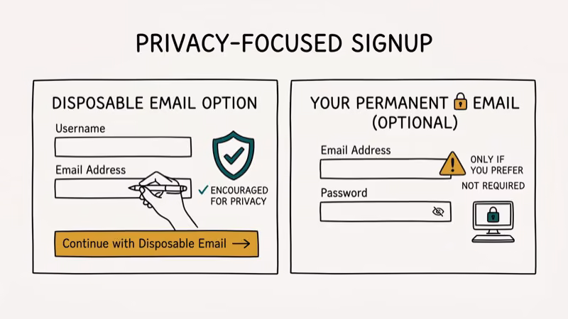Illustration of privacy signup for emailondeck