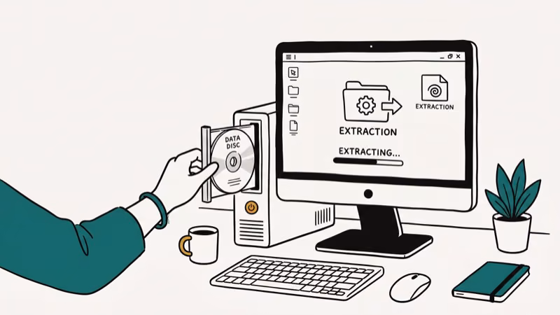 Illustration of dvd extract for embed dvd into powerpoint