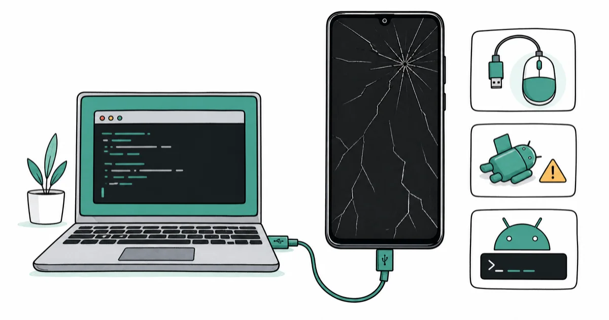 Enable USB Debugging on a Broken Screen Android (2026) cover image