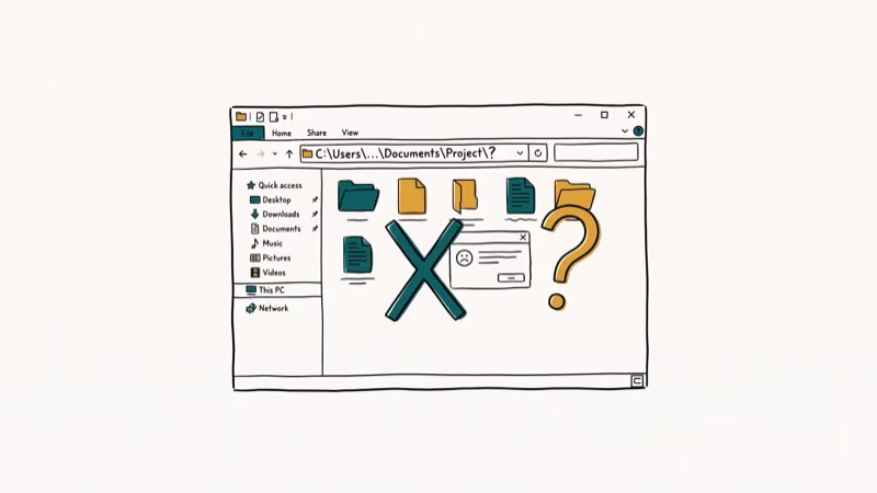 Illustration of file path for err file not found