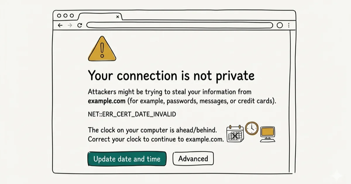 How to Fix ERR_CERT_DATE_INVALID in Chrome (7 Methods) cover image