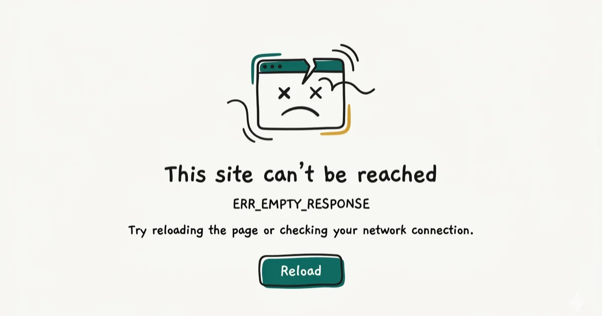 How to Fix ERR_EMPTY_RESPONSE in Chrome (7 Methods) cover image