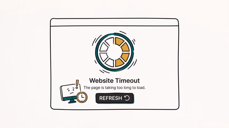 Illustration of server timeout for err_empty_response