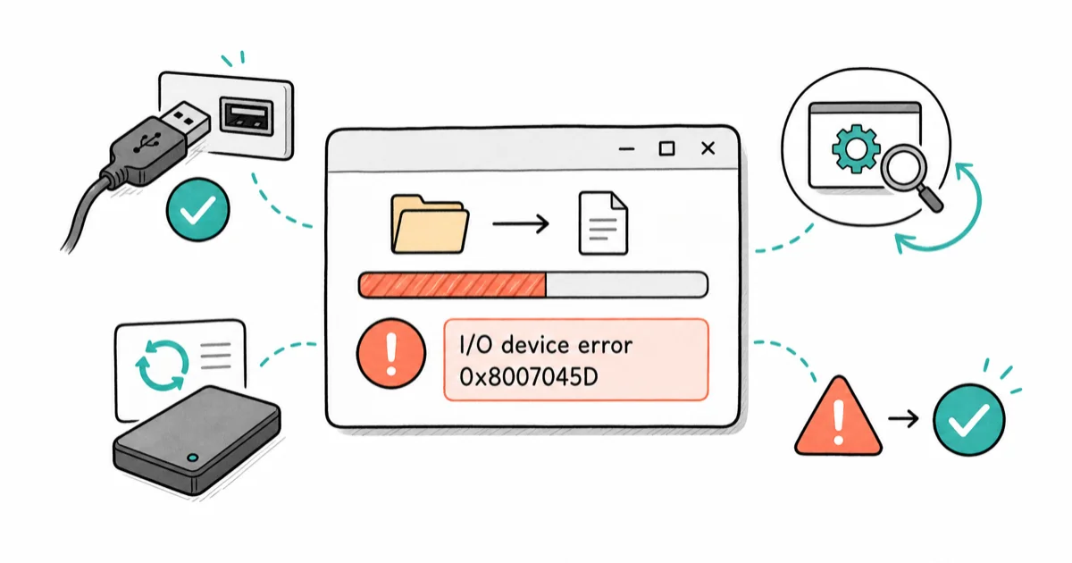 Error 0x8007045D: How to Fix This Windows I/O Device Error cover image