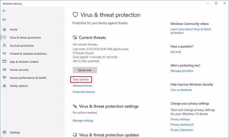 Perform a malware scan to fix 0xc0000022 error