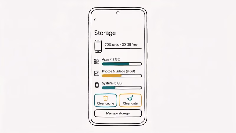 Illustration of app storage for error code 495