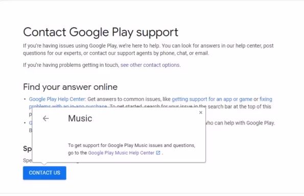 Contact Google Support