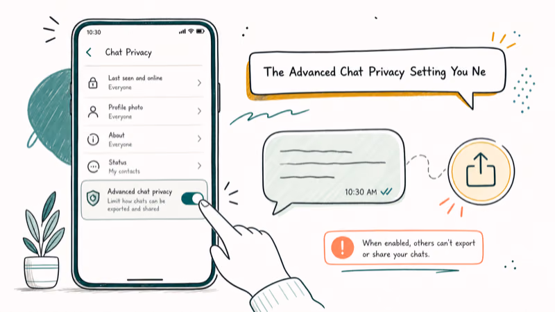 Hand-drawn illustration: The Advanced Chat Privacy Setting You Need to Know About