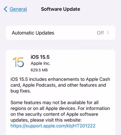 Update the iOS