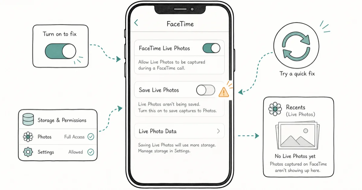 FaceTime Photos Not Saving? 9 Fixes That Work in 2026 cover image