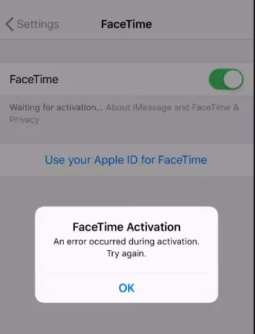 FaceTime Waiting for Activation