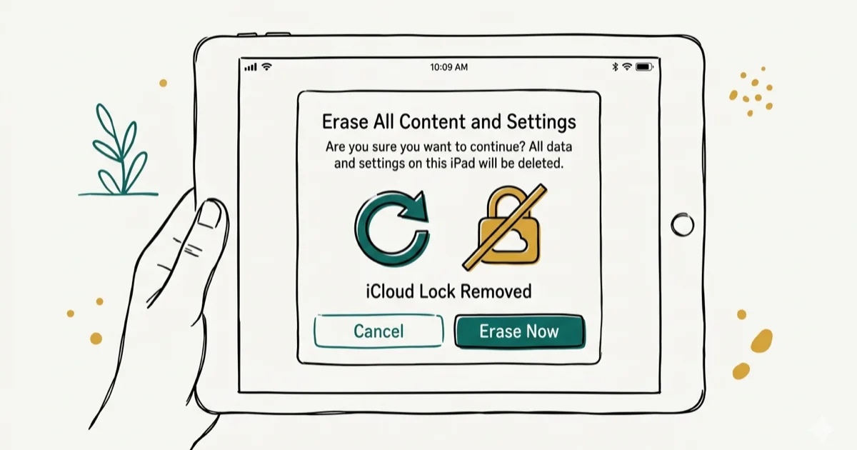 How to Factory Reset iPad Without iCloud Password (2026) cover image