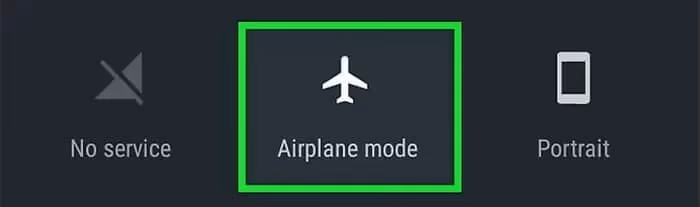 Switch on & off Flight Mode
