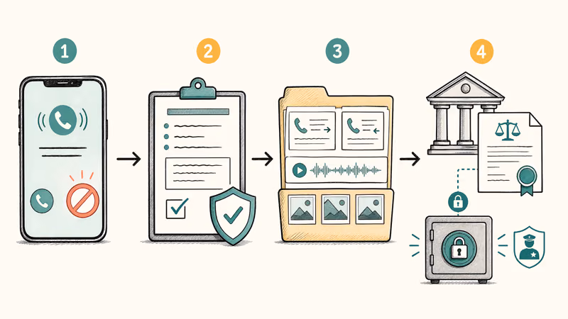 Safe abuse reporting path for unwanted Google Voice calls