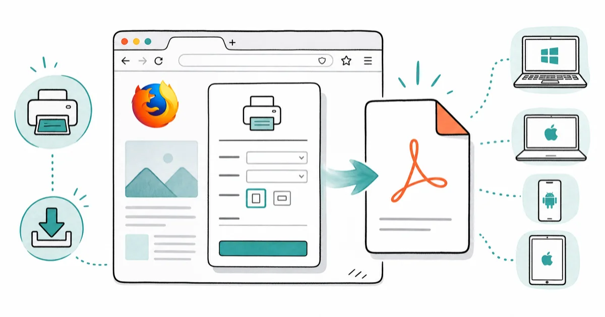 How to Save a Web Page as PDF in Firefox (2026 Guide) cover image