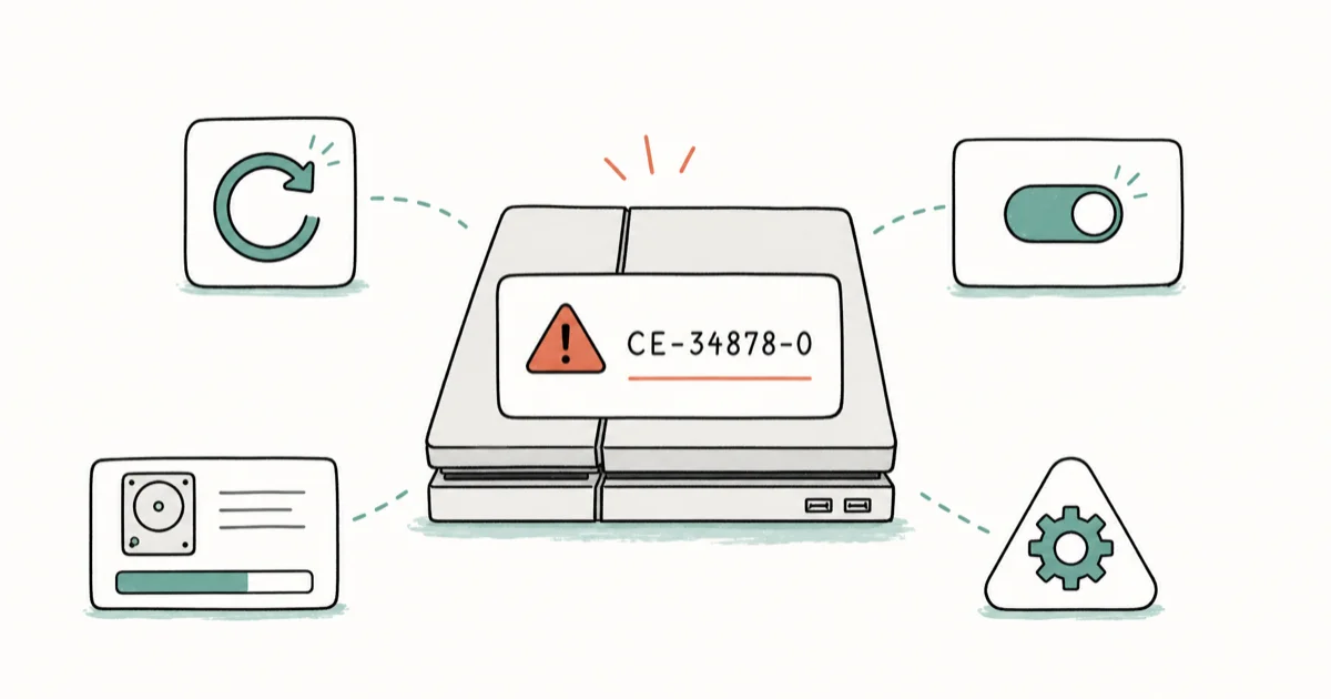 How to Fix CE-34878-0 Error on PS4: 8 Proven Steps cover image