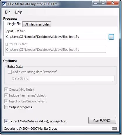 FLV MetaData Injector GUI